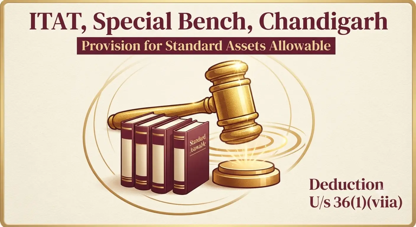 ITAT, Special Bench, Chandigarh: Deduction U/s 36(1)(viia) - Provision for Standard Assets Allowable